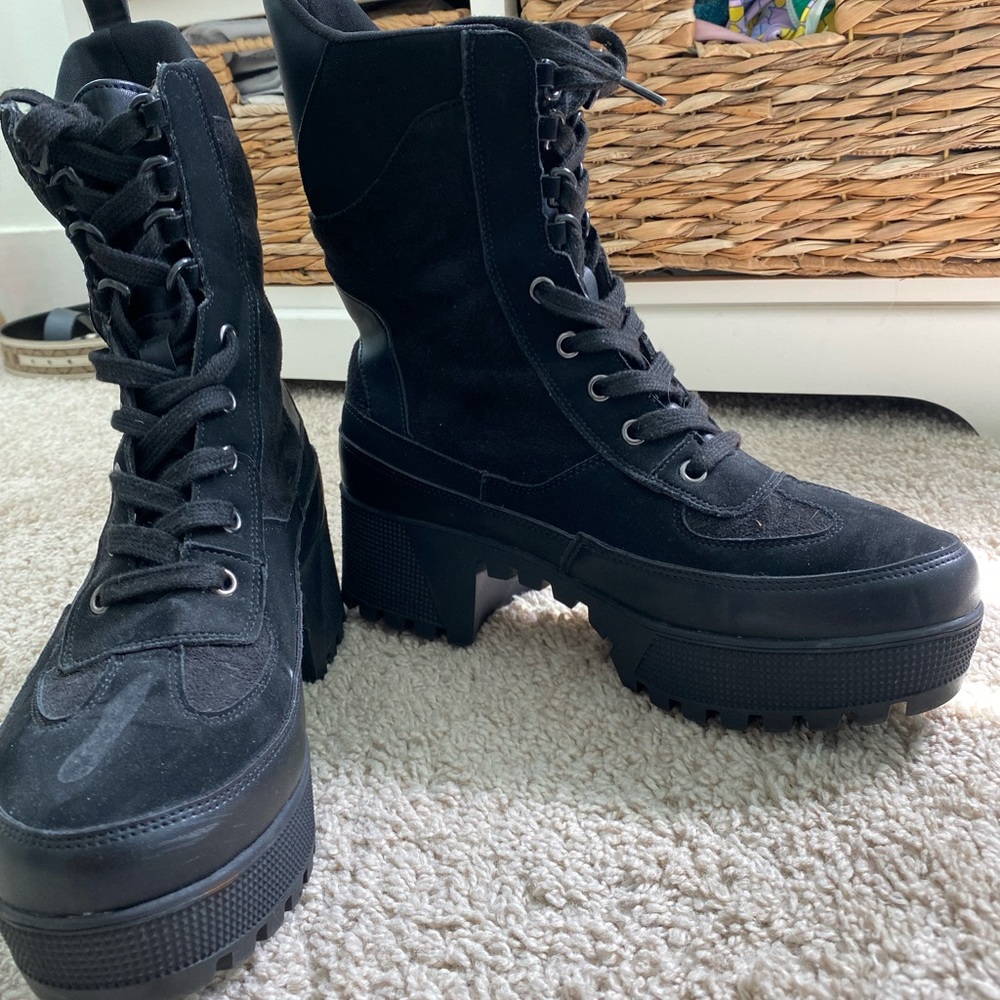 Lace Up Platform Combat